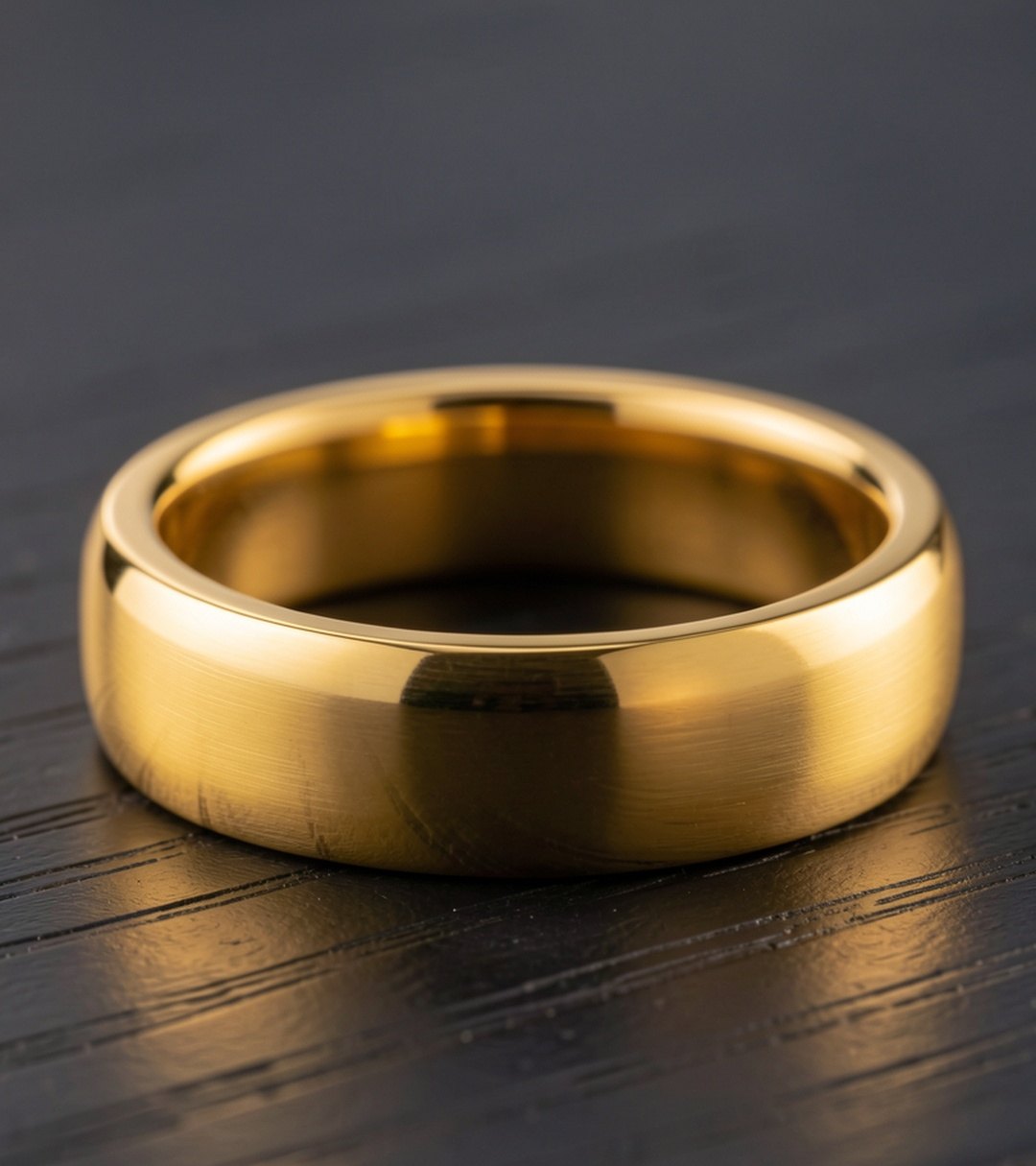 A plain polished gold band