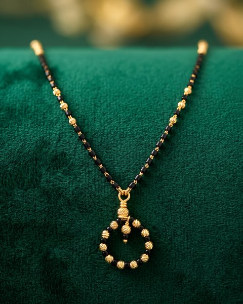 Bead Circle Mangalsutra, 22K Gold, 5.390 g