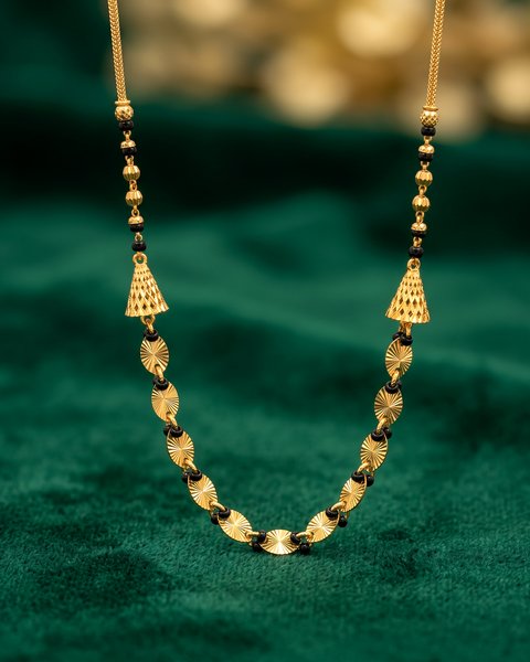 Leaf & Cone Link Mangalsutra, 22K Gold, 7.940 g