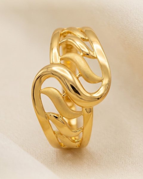 Ribbon Twist Ring, 22K Gold, 1.732 g