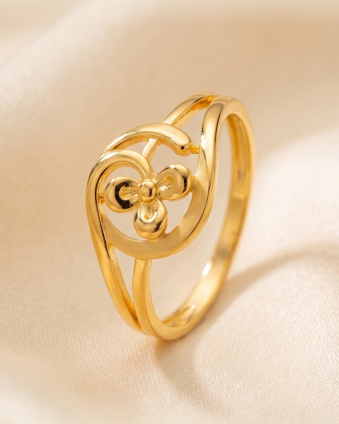 Swirl Knot Ring, 22K Gold, 1.650 g