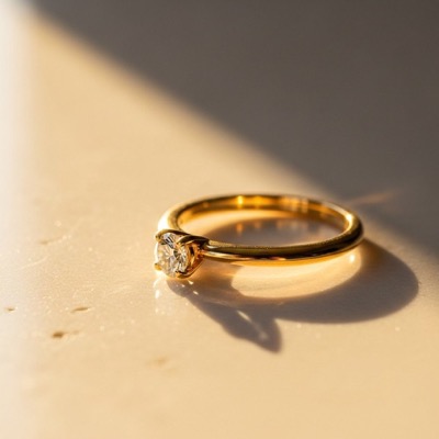 Diamond solitaire ring